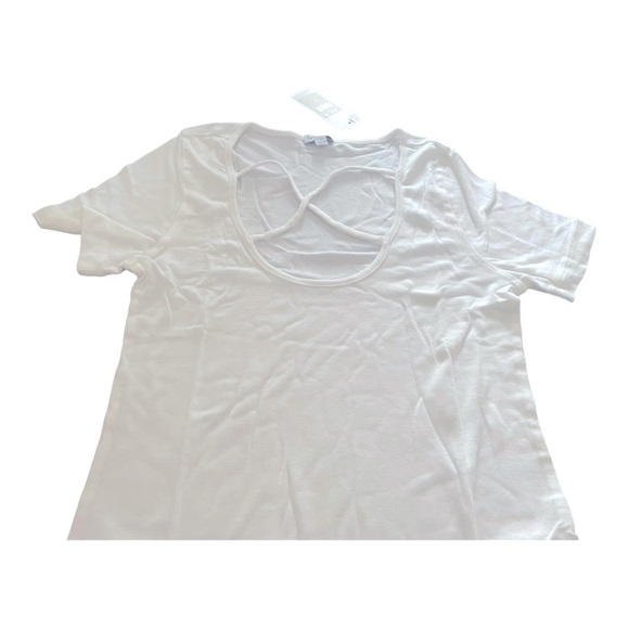 SPLENDID X 1 Cross Front Tee in WHITE - Picture 4 of 9